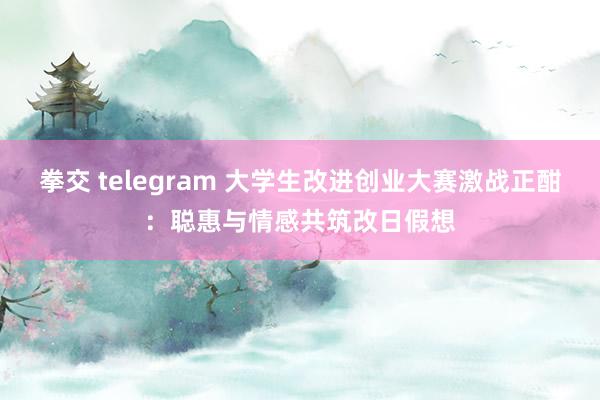 拳交 telegram 大学生改进创业大赛激战正酣：聪惠与情感共筑改日假想