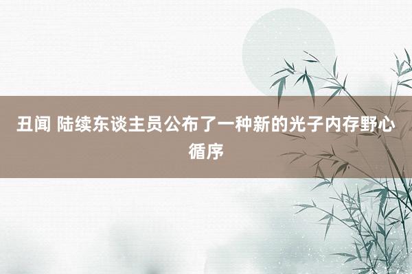 丑闻 陆续东谈主员公布了一种新的光子内存野心循序