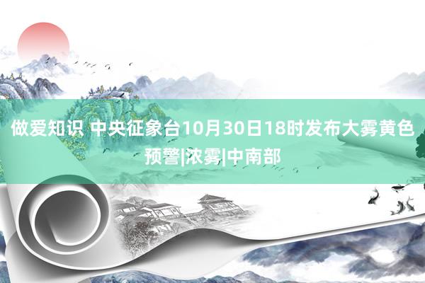 做爱知识 中央征象台10月30日18时发布大雾黄色预警|浓雾|中南部