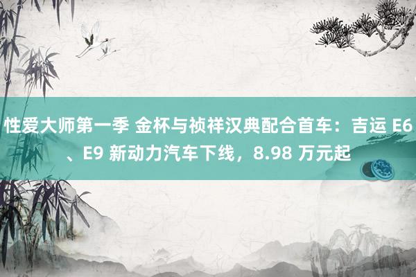 性爱大师第一季 金杯与祯祥汉典配合首车：吉运 E6、E9 新动力汽车下线，8.98 万元起